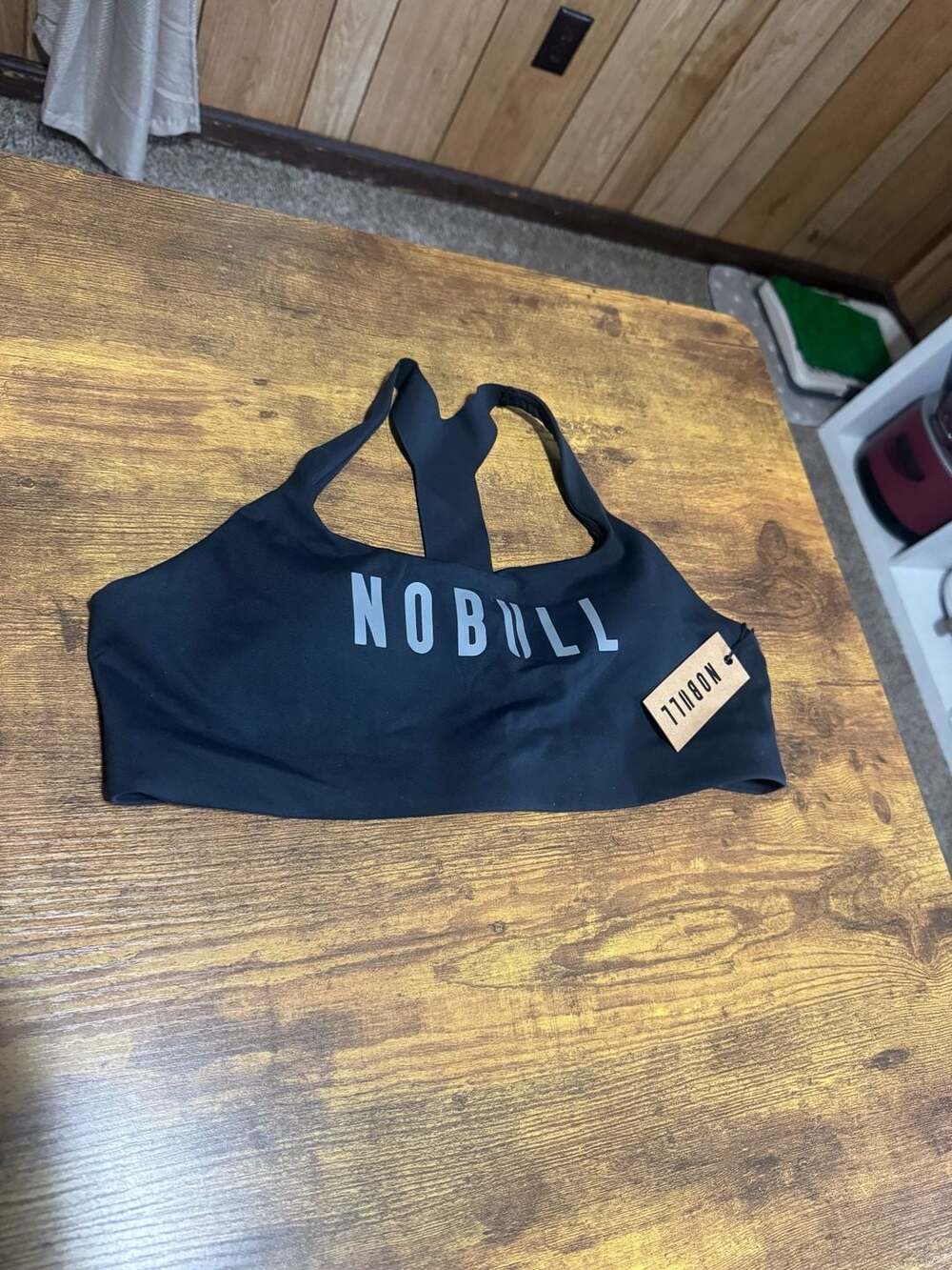 Nobull RB Bra Black Large Racerback Sports Bra